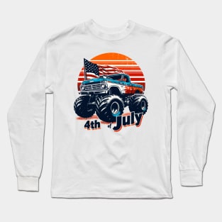 4th Of July, Monster Truck Long Sleeve T-Shirt